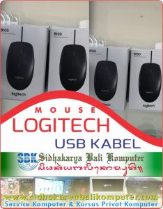 Mouse Logitech USB Kabeli B100 Sidhakarya Bali Komputer