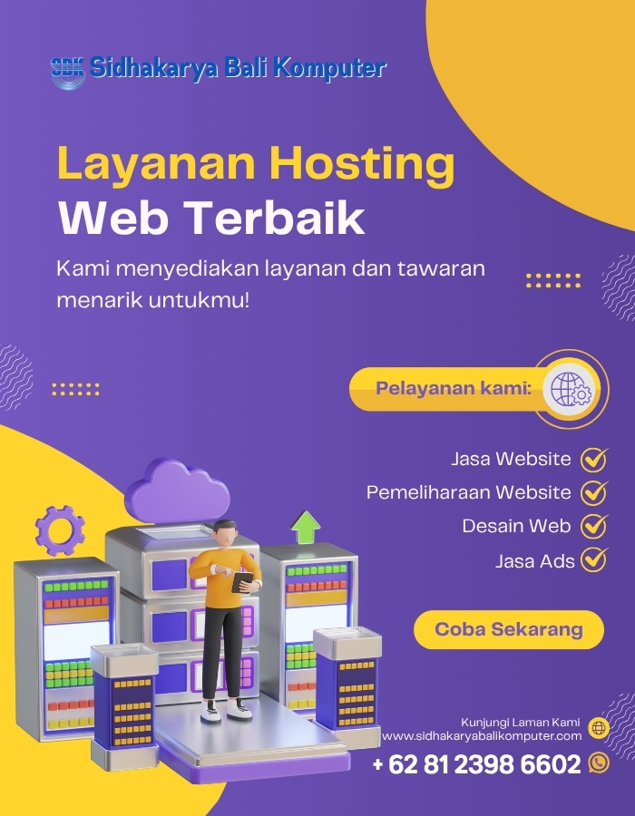Layanan Hosting Web Terbaik di Sidhakarya Bali Komputer